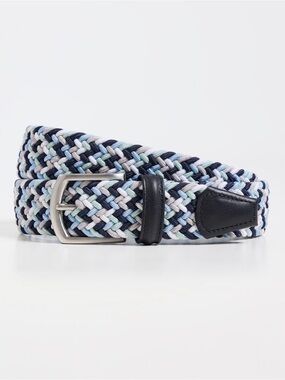 Anderson’s Nylon Woven Belt| 36/ US 32| mint,navy,powderblue,white| Golf